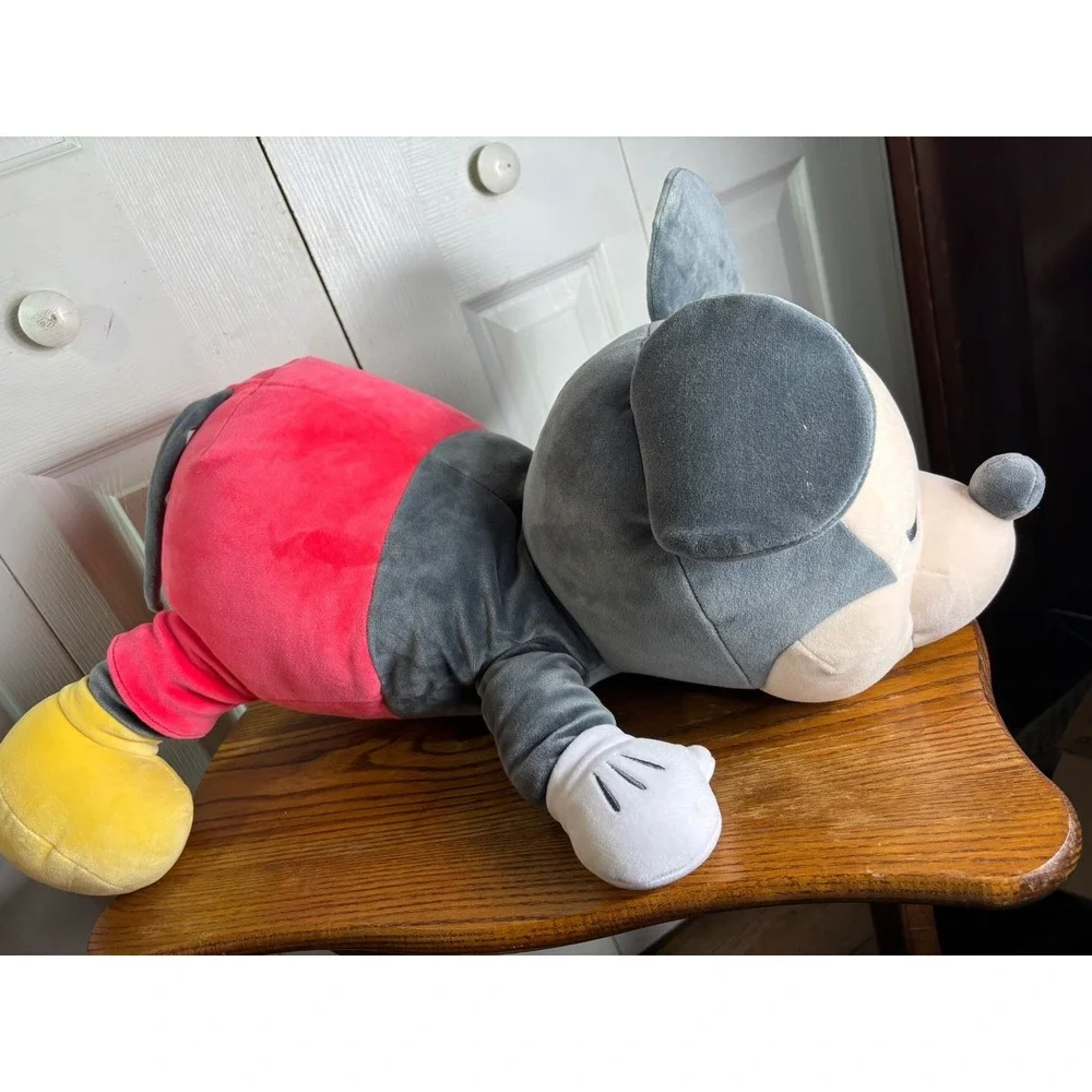 Disney‎ Mickey Mouse Gray Plush Pillow Pal Sleeping Stuffed Animal Toy